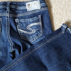 Silver "Twisted " 26/33 boot cut jeans